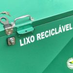 Lixeira aço condomínio calçada