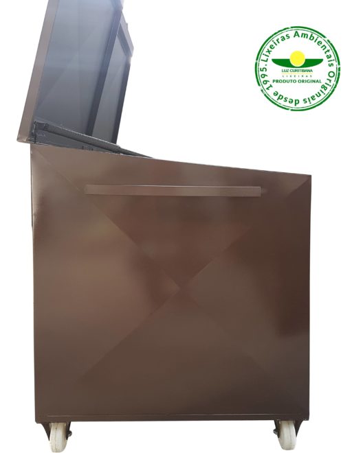 Lixeira aço condomínio calçada