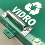 Lixeira aço condomínio calçada