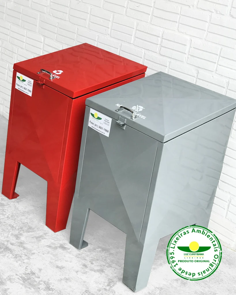 Kit Coleta seletiva com duas lixeiras