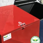 Coleta seletiva 2,00mx0,90cmx0,90cm com duas tampas - imagem 4