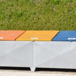 Conjuntos  de lixeiras paras coleta seletiva